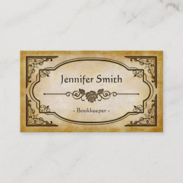 Bookkeeper - Elegant Vintage Antique Visitkort
