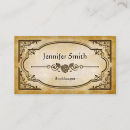 Bookkeeper - Elegant Vintage Antique Visitkort