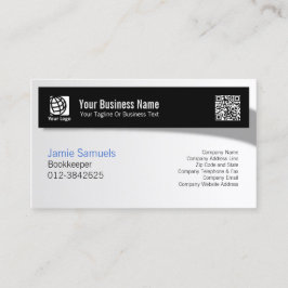 Bookkeeper Finance Services Simple Shadow Banner Visitkort