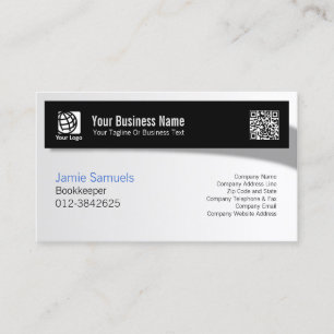 Bookkeeper Finance Services Simple Shadow Banner Visitkort