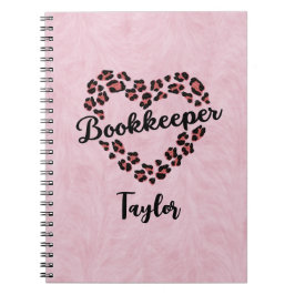 Bookkeeper Leopard Heart Ram Photo Notebook Anteckningsbok