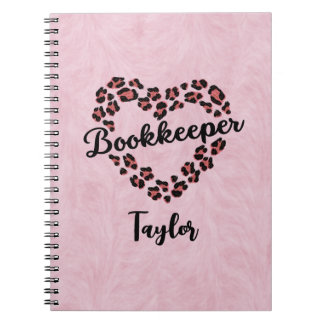 Bookkeeper Leopard Heart Ram Photo Notebook Anteckningsbok