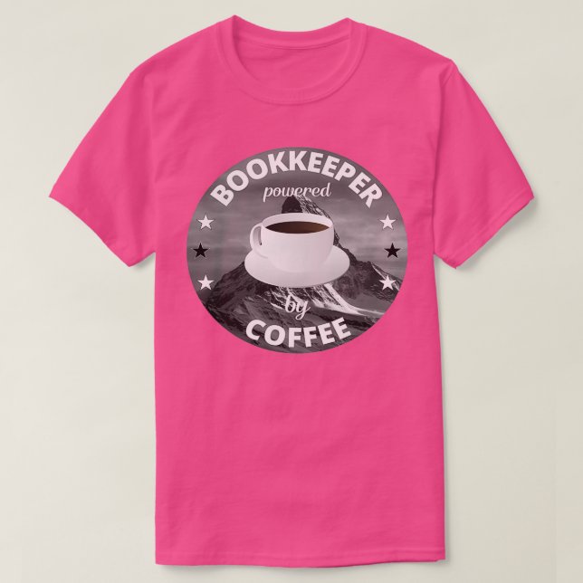 Bookkeeper med kaffe Bibliotek T Shirt (Design framsida)