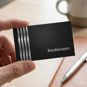 Bookkeeper Professionell Black Silver Visitkort