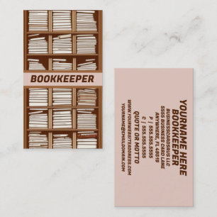 Bookkeeper Shelves Visitkort