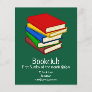 Bookklubbgruppen bok session bibliotek community flygblad