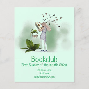 Bookklubgruppen bok session bibliotek flygblad