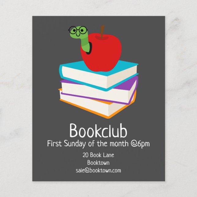 Bookklubgruppen bok session bibliotek flygblad (Framsidan)