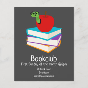 Bookklubgruppen bok session bibliotek flygblad