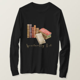 Booklover Andlig Girl Watercolor Långlivad T Shirt