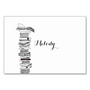 Booklover Bok Bröllop Bord / Monteringskort Bordsnummer
