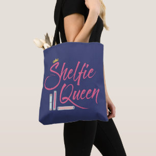 Booklover Shelfie Queen Bookish Tygkasse