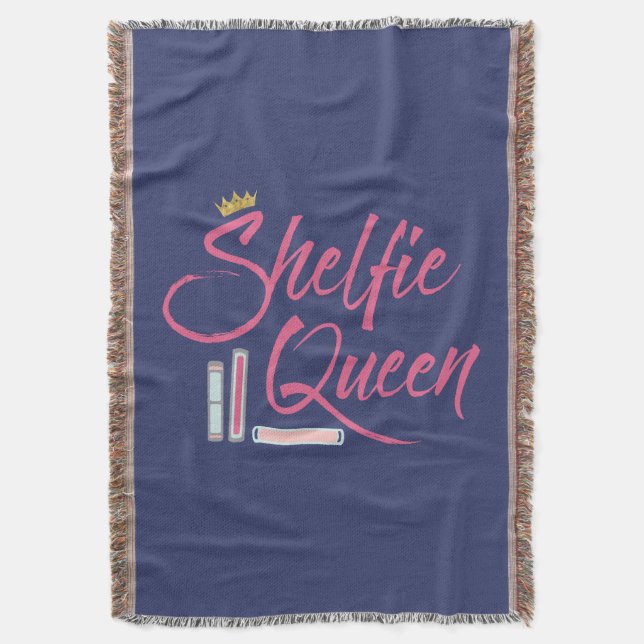 Booklover Shelfie Queen Filt (Framsidan Vertikal)