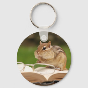 Bookloverjordekorre Keychain Nyckelring