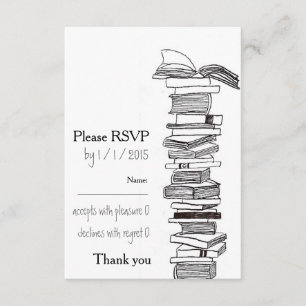 Booklovers som gifta sig inbjudanOSA kort