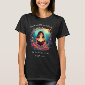Booklover's Tee, Floral Fantasy Design T Shirt