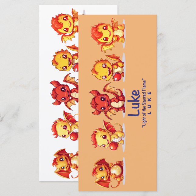 Bookmark Dragon Meny (Fram/baksida)