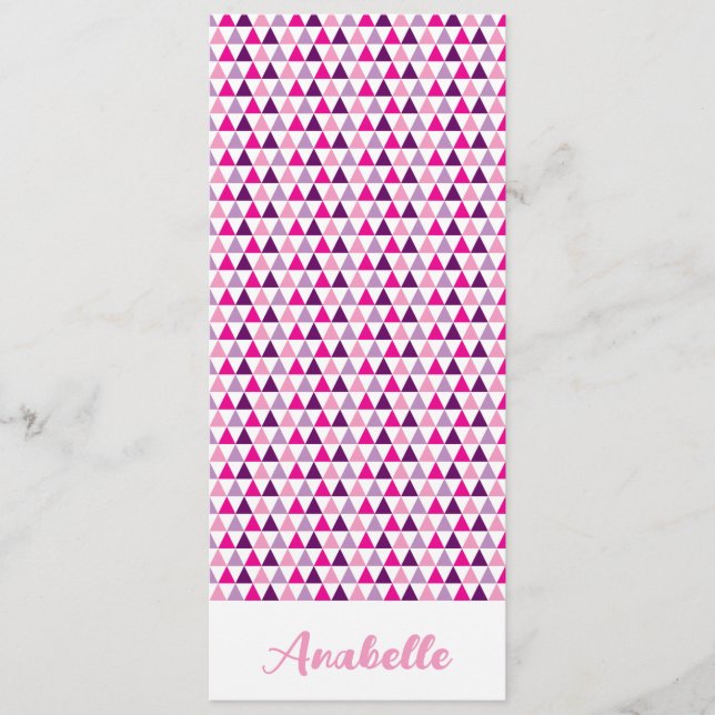 Bookmark för akut Rosa av Personlig Geometric Möns (Framsida)