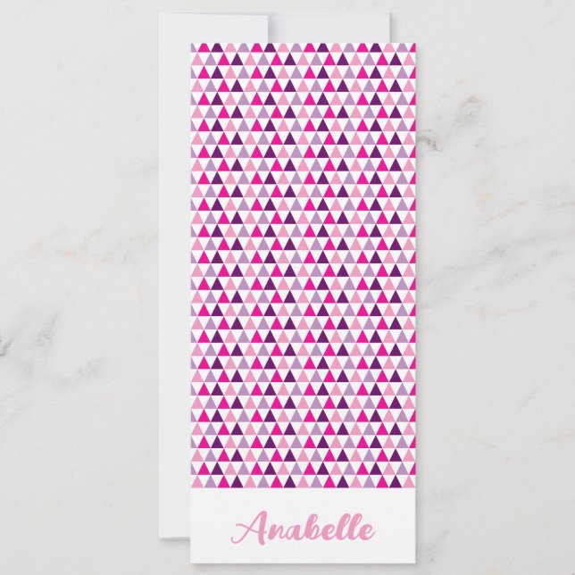 Bookmark för akut Rosa av Personlig Geometric Möns (Framsida)