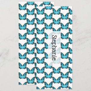Bookmark för Blue Butterfly Design