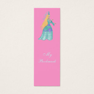 Bookmark för Blue Fairytale Princess (Mini) Litet Visitkort