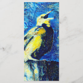 Bookmark för den ende fågeln VanGogh Stil Meny