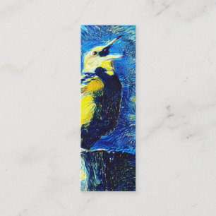 Bookmark för den ende fågeln VanGogh Stil Mini Visitkort