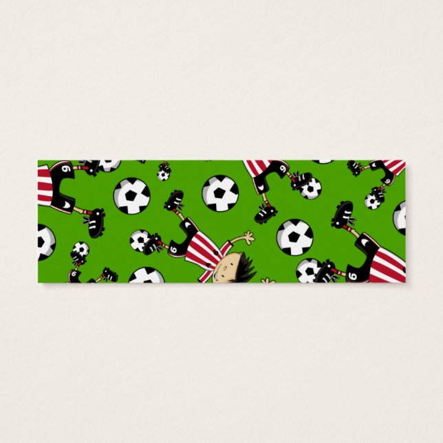 Bookmark för fotbollsskor litet visitkort (Baksidan)