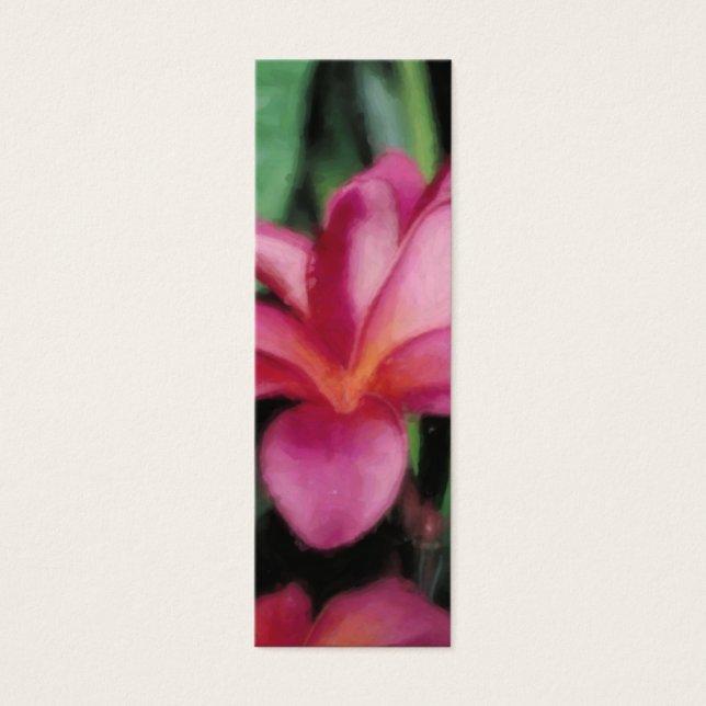 Bookmark för hawaiisk tropisk Blommigt Litet Visitkort (Framsidan)