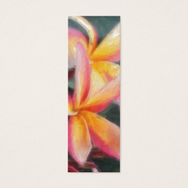 Bookmark för hawaiisk tropisk Blommigt Litet Visitkort (Framsidan)