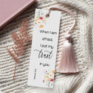 Bookmark-kort för kristen Blommigt - bibelskrift Mini Visitkort