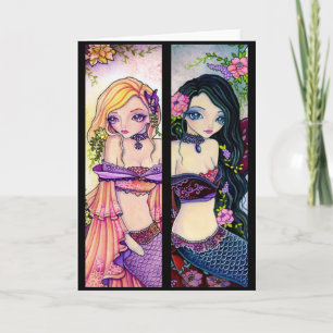 Bookmark-kort - Kimono Sjöjungfru Girl Kort