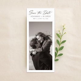 Bookmark Old Money Wedding Photo Save the Date Spara Datumet