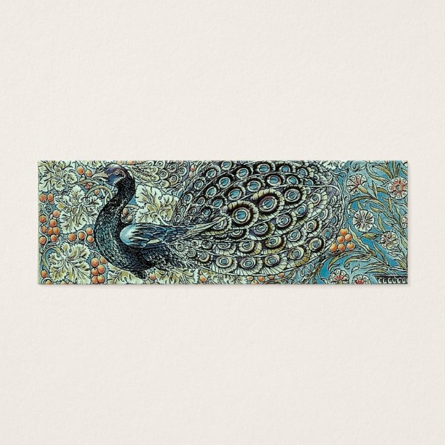 Bookmark, William Morris Peacock Litet Visitkort (Framsidan)