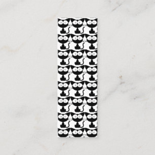 BOOKMARKER BLACK CAT GINGER MINI VISITKORT