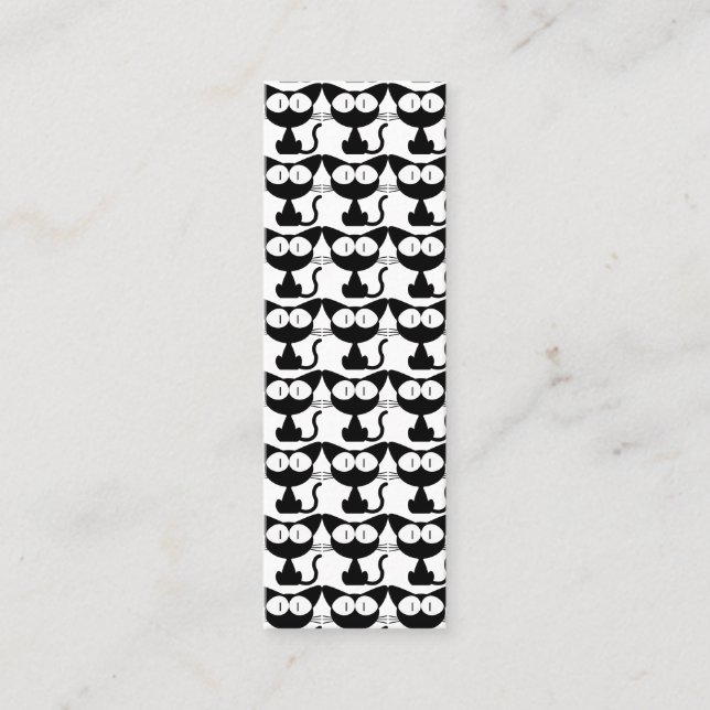 BOOKMARKER BLACK CAT GINGER MINI VISITKORT (Framsida)