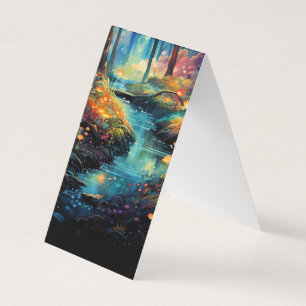 Bookmarkör för Forest Folding Bokmärken Visitkort