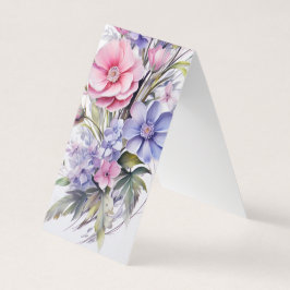 Bookmarkör för rosa och Lila blommor-Bokmärken för Visitkort