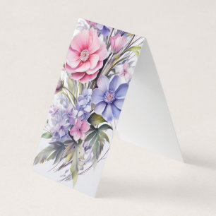 Bookmarkör för rosa och Lila blommor-Bokmärken för Visitkort