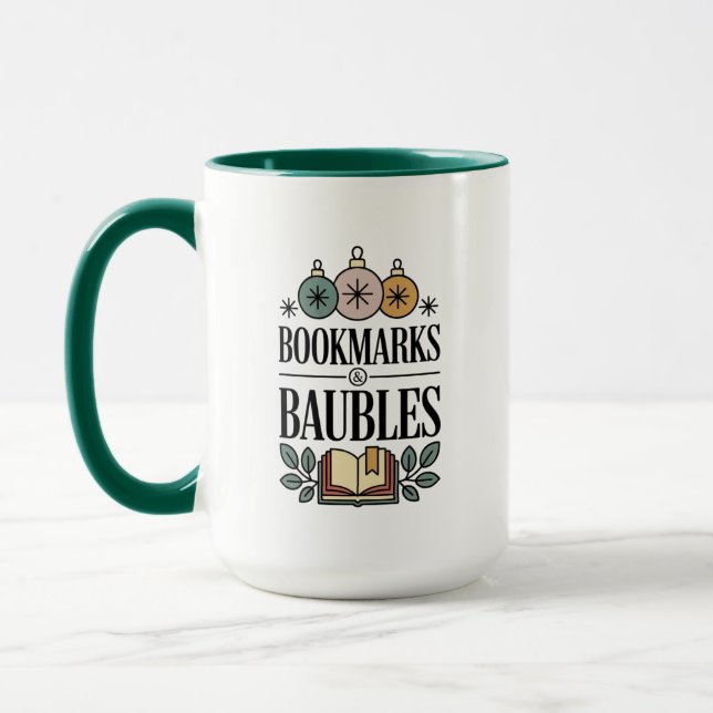 Bookmarks & Baubles Holiday Mugg (Vänster)