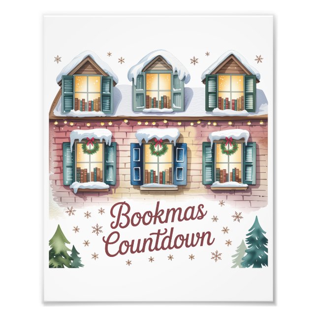 Bookmas Nedräkning • 25 Dagars Läsning Bok Advent Fototryck (Framsidan)