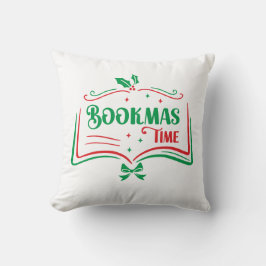 Bookmas Time Reading Book Lover Holiday Print Appa Kudde