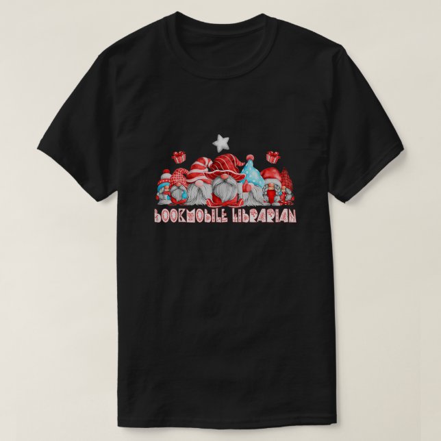 BookMobile Librarian Julgryningen till S T Shirt (Design framsida)
