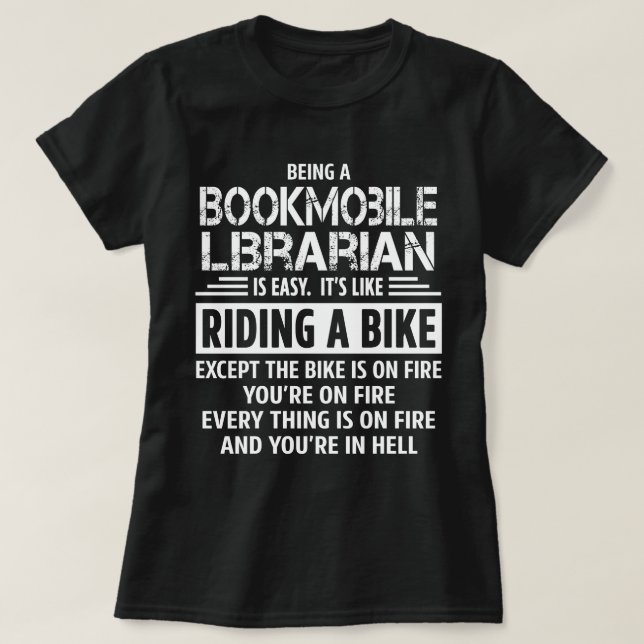 BookMobile Librarian T Shirt (Design framsida)