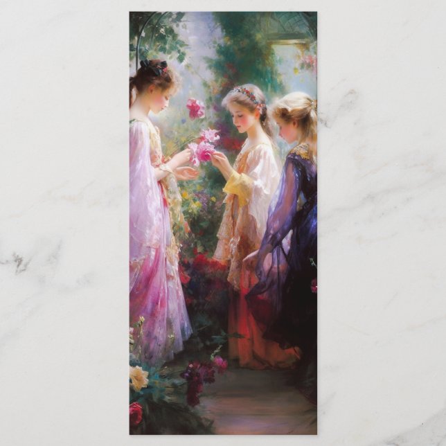 BookmTre flickor leker i trädgården Meny (Framsida)