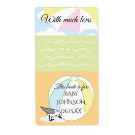 Bookplate Boll för babyskor Lakan 8 Fraktsedel