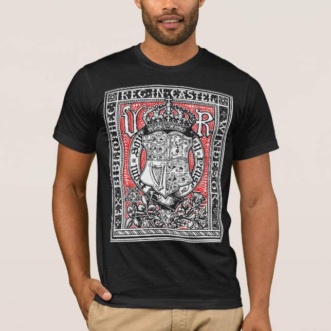 Bookplate Queen Victoria vid Windsor Castle T Shirt (Framsida)