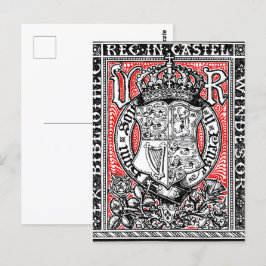 Bookplate Queen Victoria vid Windsor Castle Vykort