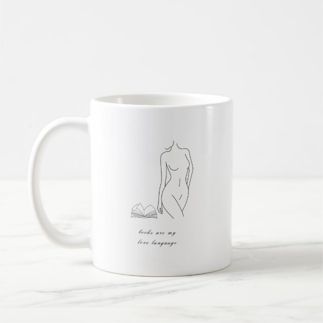 Books Are My Love Language | Mug for Book Lover Kaffemugg (Vänster)