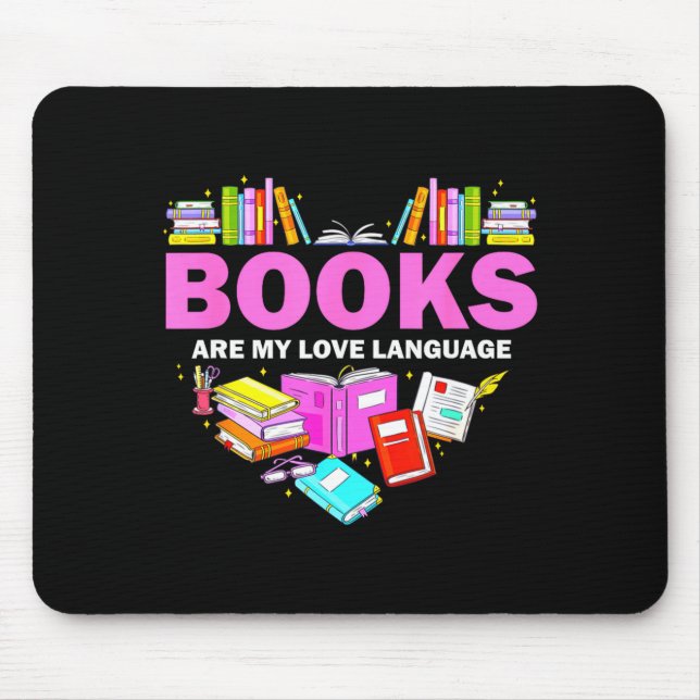 Books Are My Love Language Reading Lover Librarian Musmatta (Framsidan)